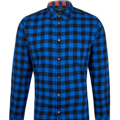 MARC BY MARC JACOBS Blue Lucas Check Slim Fit Button Down Shirt