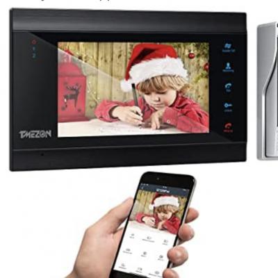 TMEZON 7 Inch 1080P Wireless/Wifi Smart IP Video Door Phone Intercom System