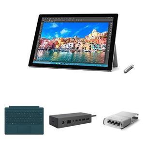 Microsoft Surface Pro 4 12.3-Inch Tablet with Pen (Silver) - (Intel Core i5-6300U 2.4 GHz, 8 GB RAM, 256 GB SSD, Integrated Graphics, Windows 10 Pro) + Microsoft Surface Pro 4 Dock & Pen Tip Kit