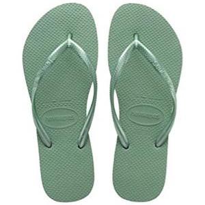 Havaianas Slim Women's flip flops, Green (Green Tea 6616), 8 UK (43/44 EU) (41/42 BR)