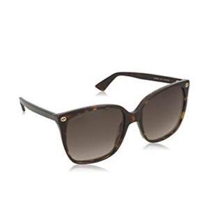  Gucci - GG0022S, Oversize, acetate, women, HAVANA/BROWN SHADED(003 N), 57/18/140