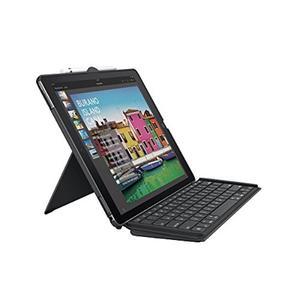 Logitech iPad Pro 12.9-inch Keyboard Case, Slim Combo with Detachable, Backlit, Wireless Keyboard and Smart Connector (QWERTY UK Layout) - Black