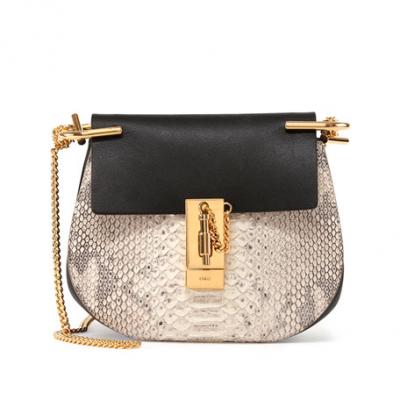 Chloe Drew Mini Python Shoulder Bag