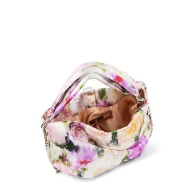 Seasonal Mix Printed Satin Bag with Twisted Handle BONNY Spring 2022 Collection JIMMY CHOO