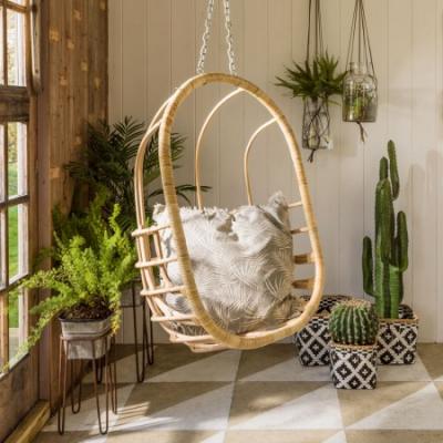 Hanging Rattan Egg Chair Outdoors Graham & Green