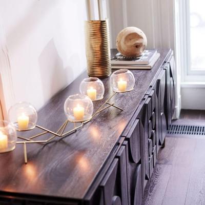 Brass + Glass Globe Centrepiece - West Elm UK