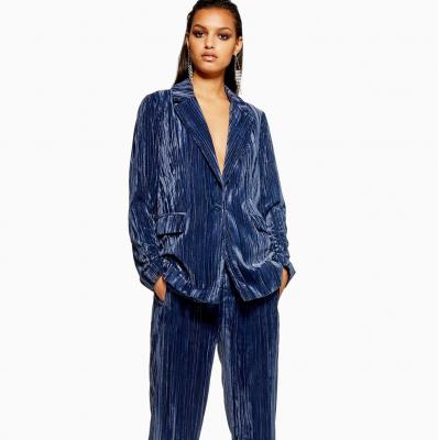 Crinkle Velvet Suit - Topshop