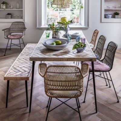 Amaliah Chevron Dining Table Graham & Green