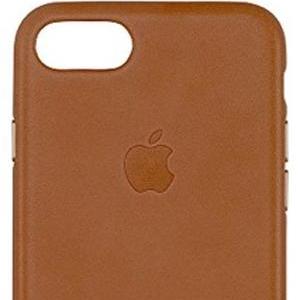 Apple Leather Back Cover Case for iPhone 7 - Saddle Brown