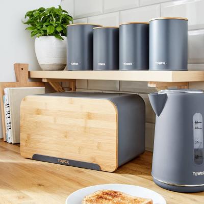 Scandi 5-piece kitchen storage set , grey, Tower La Redoute