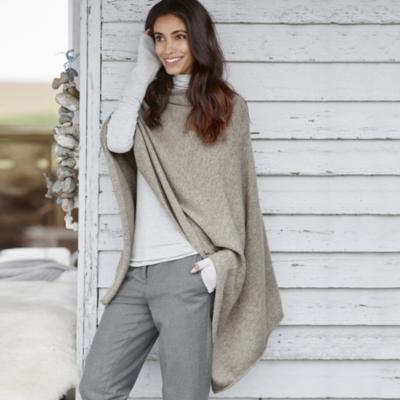 Cashmere Poncho - Mink Marl -  The White Company UK