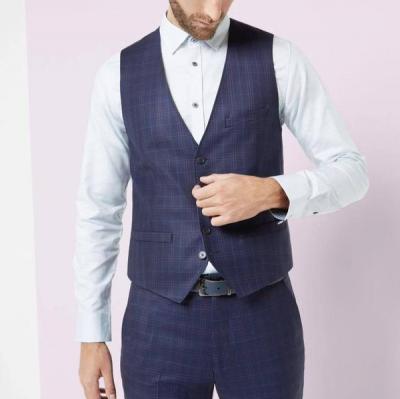 Ted baker Debonair checked wool waistcoat