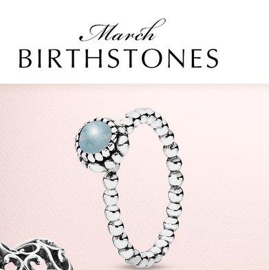Pandora March Birthstone Ring