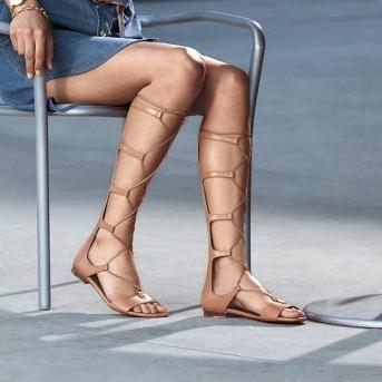 MICHAEL KORS Sofia Leather Gladiator Sandal