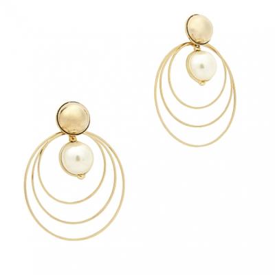 Epica embellished gold-tone drop earrings