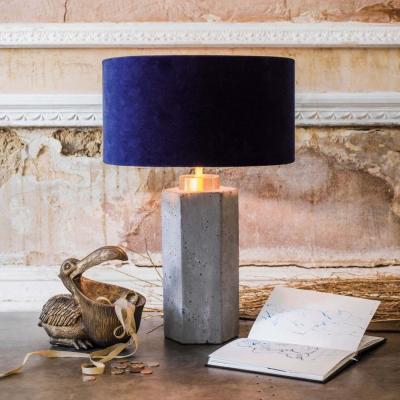 Concrete and Brass Hexagon Table Lamp Graham & Green