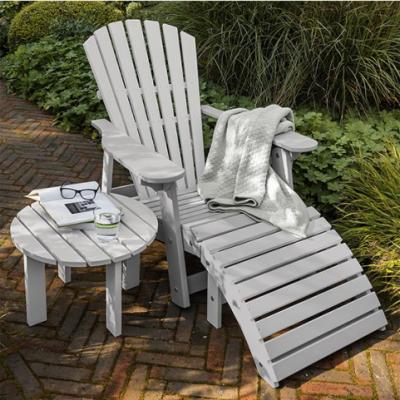 Adirondack Chair And Foot Stool - White - The White Company
