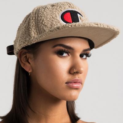 Champion Sherpa Fleecy Buckle Strap Baseball Hat in Khaki