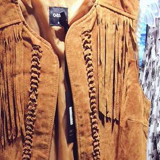 Oasis FRINGED SUEDE WAISTCOAT
