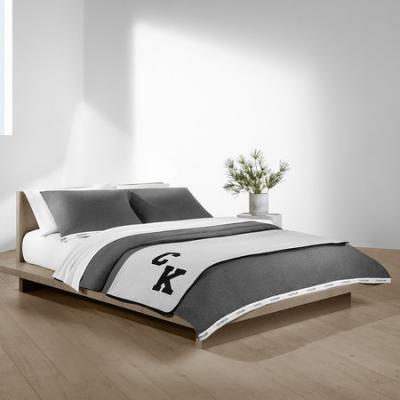 Calvin Klein Classic Logo Duvet Cover - Heathered Charcoal - Double