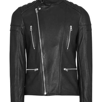 REISS SPITFIRE LEATHER BIKER JACKET