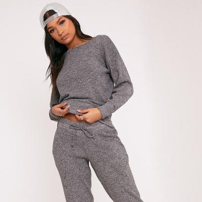 Auriel Grey Jogger Jumper Knitted Lounge Set Knitwear PrettyLittleThing