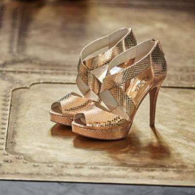 MICHAEL KORS  Ariel Embossed-Leather Platform Sandal