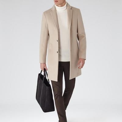 Reiss GABRIEL WOOL BLEND EPSOM COAT CAMEL