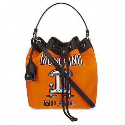 MOSCHINO Printed nylon bucket bag
