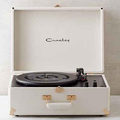 Crosley X UO AV Room White Portable USB Vinyl Record Player