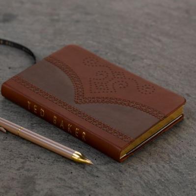Ted Baker POMER Large brogue-detail notebook