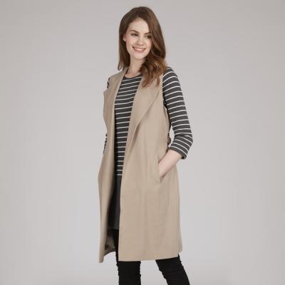 Sleeveless Waterfall Trench Coat