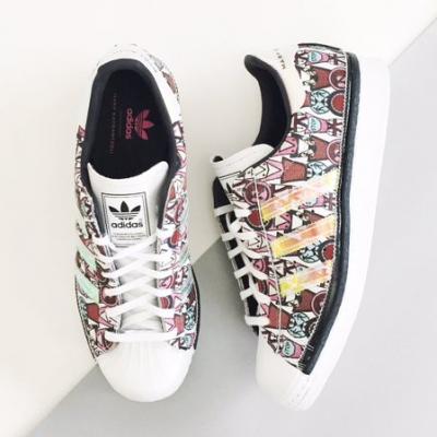 ADIDAS X MARY KATRANTZOU Superstar printed leather trainers