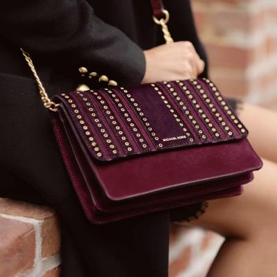 Brooklyn Grommet Large Leather and Suede Crossbody - Michael Kors