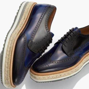 Prada Spazzolato Antique Creeper Brogue Platforms