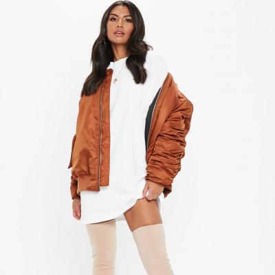 White Oversized Basic Loopback Sweater Dress Missguided