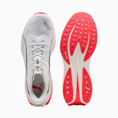 Deviate Pure NITRO™ Running Shoes Men - size 9 -  PUMA White-Ultra Red-PUMA Silver