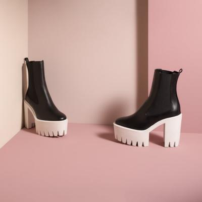 Black and White Monster Boots