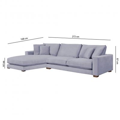 DILLON SECTIONAL – Dusky Velvet Dark Blue - By Timothy Oulton
