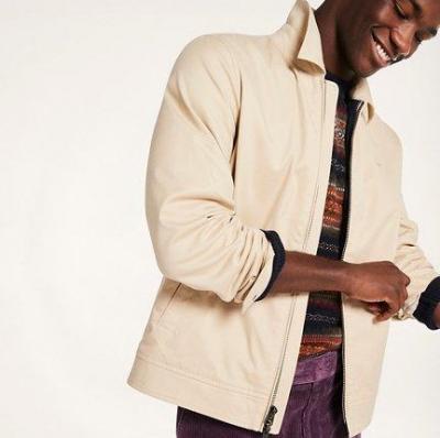 Stretch Cotton Twill Bomber Jacket
