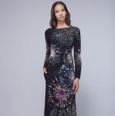 Fireworks maxi dress with embroidery - Roberto Cavalli