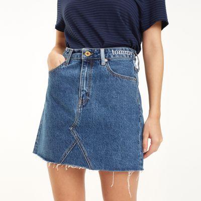 Mixed Denim Mini Skirt- Tommy Hilfiger