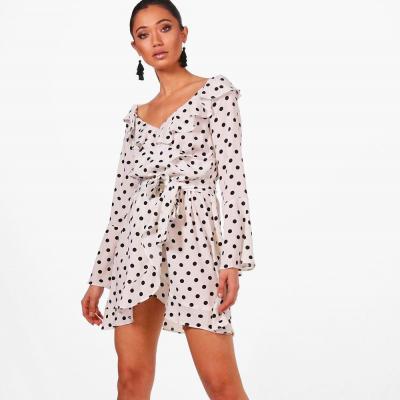 Ami Ruffle Off The Shoulder Tea Dress Boohoo