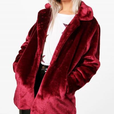 Holly Collared Faux Fur Coat Boohoo