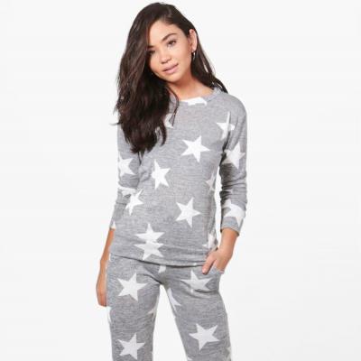 Emma Star Print Knitted Lounge Set at boohoo.com