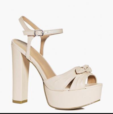 Kara Knot Front Peeptoe Platform Boohoo