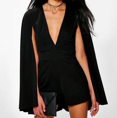 Selena Cape Style Playsuit Boohoo