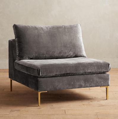 Slub Velvet Edlyn Chair - Anthropologie
