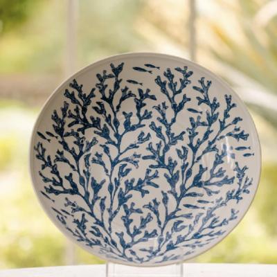Seaweed Round Serving Bowl