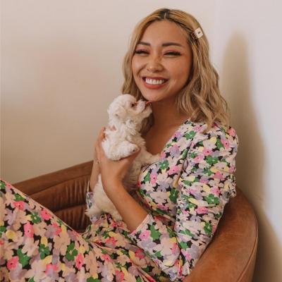 Lyocell-blend Dress - Cream/floral - Ladies H&M US